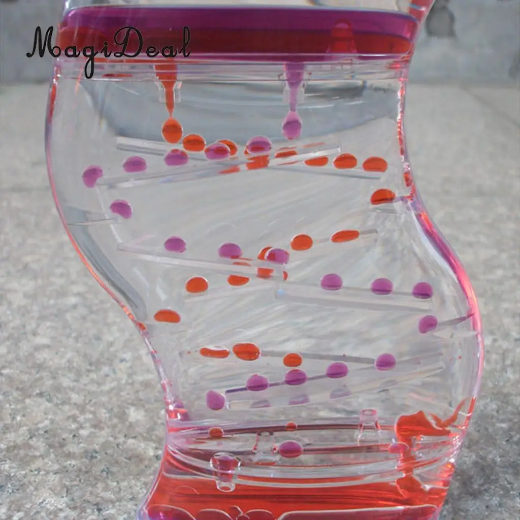 Novelty Floating Color Mix Oil Liquid Bubbler Motion Timer Hour Glass Home Office Desk Decoration Friends Gift Random Color