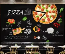 Custom 3D Wallpaper Black Hand-painted Italian Pizza Shop Western Restaurant Wall - High-grade waterproof material Custom 3D Wallpaper Black Hand-painted Italian Pizza Shop Western Restaurant Wall - High-grade waterproof material
