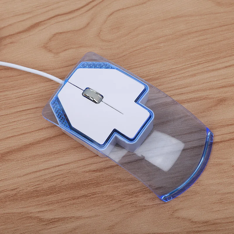 FFFAS милые, прозрачные светодиодные оптическая проводная мышь, светящаяся ночник, маленькая мини-модная мышь для компьютера, ПК, для ноутбуков с USB разъемом