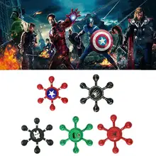 Мстители капли Капитан Америка Железный человек Человек-паук Халк, Бэтмен, опт фиджет-Спиннер, ручная Вертушка для аутизм ADHD, антистрессовые игрушки