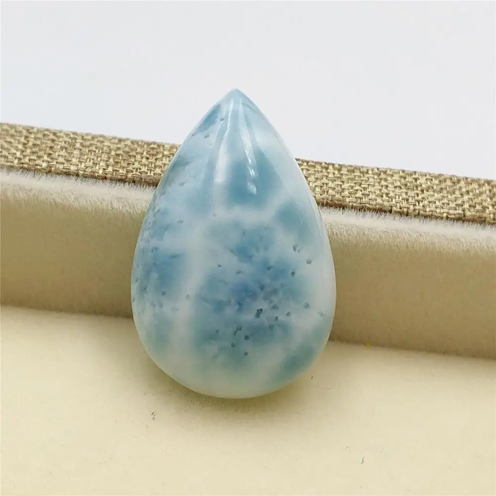 

Natural Blue Larimar Water Pattern From Dominica Pendant Gemstone 25x16x8mm Women Man Rectangle Lucky Gift Pendant AAAAA