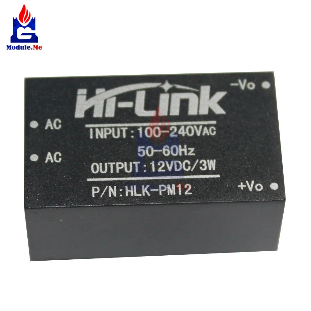 

AC-DC 220V to 12V Buck Step Down Power Supply Module Converter Intelligent Household Switch HLK-PM12 UL/CE