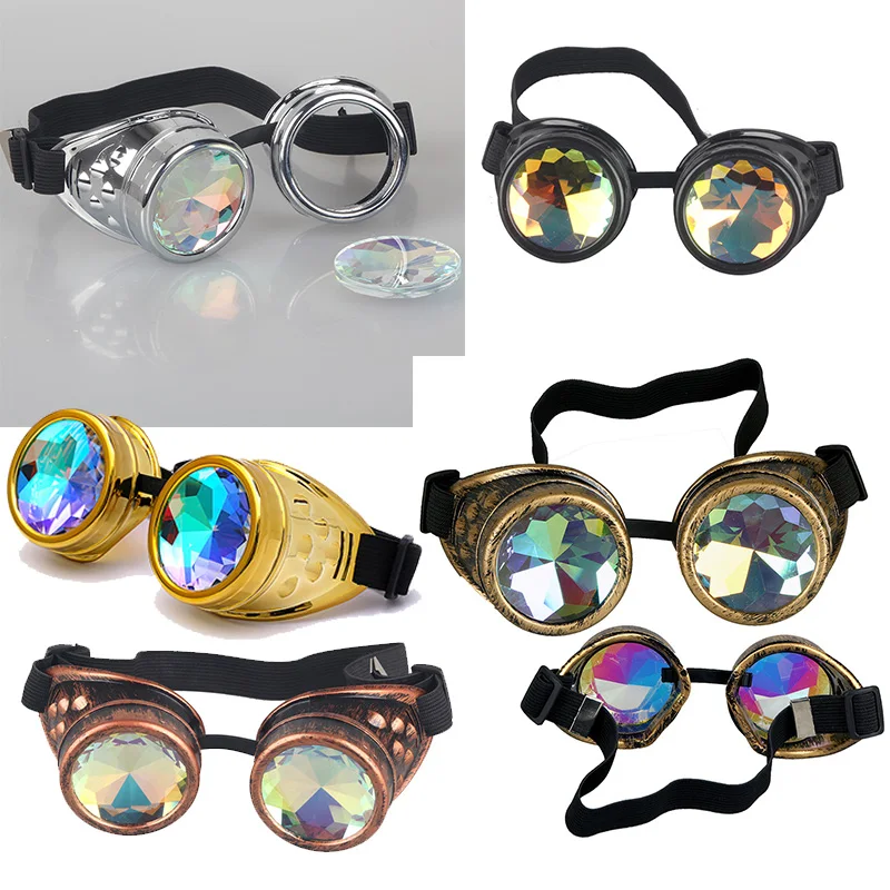 Steampunk, óculos EDM, Cosplay gótico, óculos Halloween, venda quente