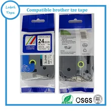 24mm black on white brother tze tape flexible ID tape for p touch maker tze fx251 tze-fx251 tz fx251 tz-fx251 for PT-H500