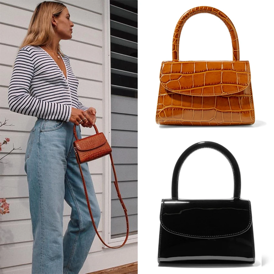 بولسا الأنثوية الأزياء التمساح الأعلى مقبض حقيبة يد مصمم النساء Crossbody حقيبة البسيطة حقائب كتف متنقلة للنساء 2019 كيس
