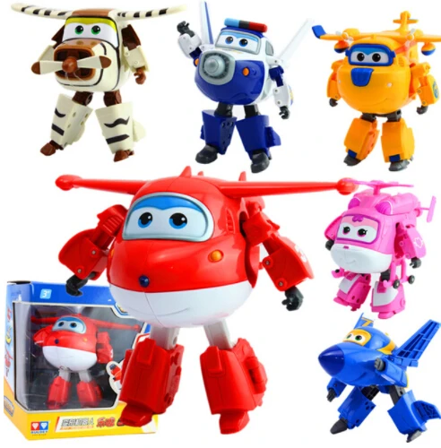 Big!!!15cm ABS Super Wings Deformation Airplane Robot Action Figures Wing Transformation toys for children gift Brinquedos | Игрушки и