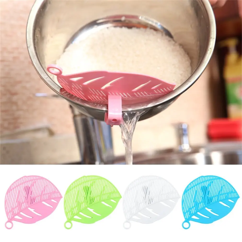 

Lemonbest Leaf Shape Rice Wash Sieve Beans Peas Cleaning Gadget Kitchen Clips Tools