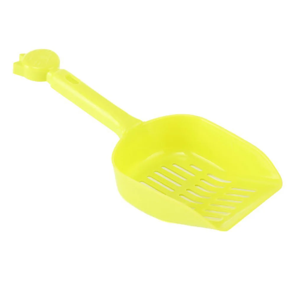 yellow 1 шт. полезный кошачий помет инструмент для чистки домашних животных Лопата пластиковая ложка кошачий наполнитель ложки чистящие продукты корм для собак товары для кошек - Цвет: yellow