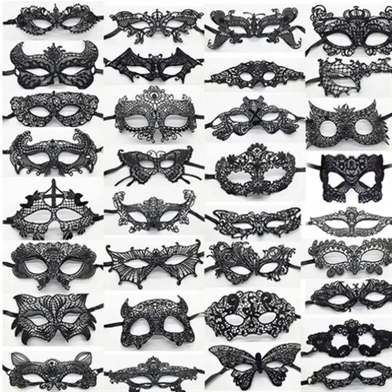 

Black Sexy Lace Masquerade Mask for Carnival Halloween Masquerade Half Face Ball Party Masks Festive Party Supplies