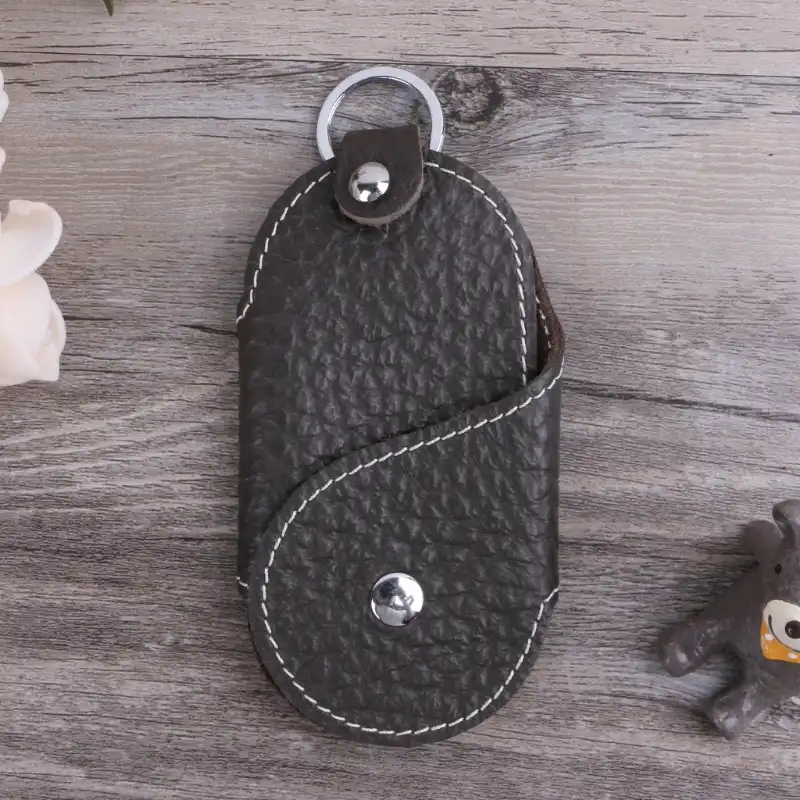 Men Leather Metal Car Keychain Keyring Purse Bag Key Chain Ring Keyfob