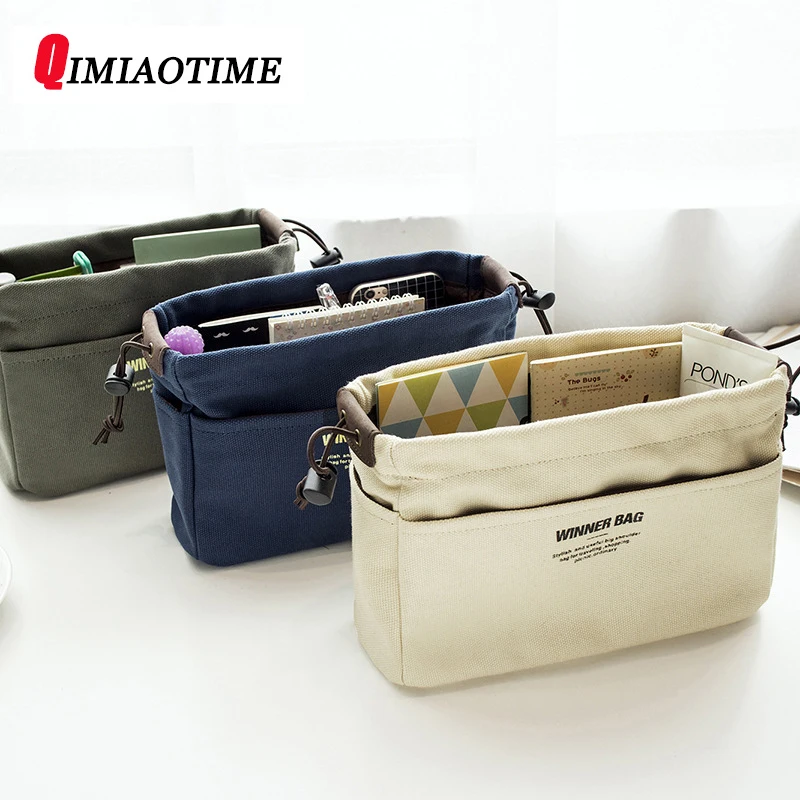 Lona bolso Organizador bolsa Organizador con compartimentos Organizador de maquillaje bolso Organizador Trousse Maquillage Femme
