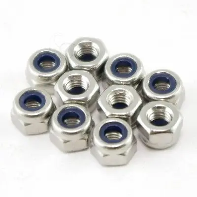 

Lot20 Metric M12 304 Stainless Steel Hex Head Nylon Insert Lock Jam Stop Nuts