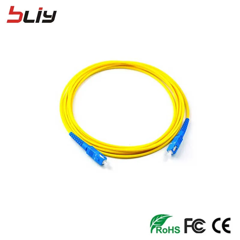 10 шт./пакет SC-SC волоконно-оптический соединительный кабель оптического волокна SM SX 3 мм 3 м 9/125um 3 м SC/UPC Волоконно-оптический патч-корд