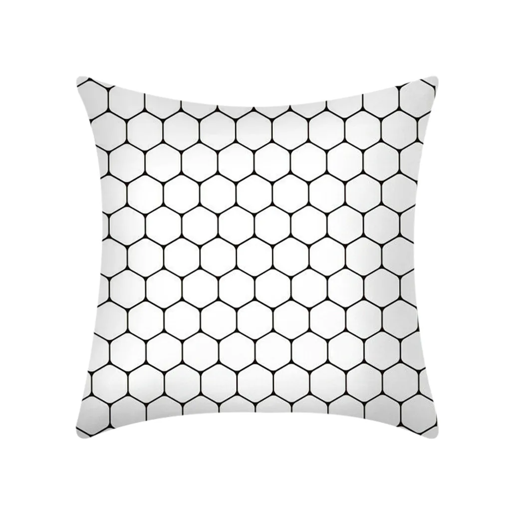 45 см* 45 см Черный и белый геометрический декоративная подушка чехол s полиэстер Подушка Чехол рисунок, рисунок в полоску, геометрический рисунок, рисунок с Подушка Чехол L0724