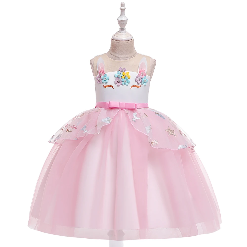 

Elegant Unicorn Cosplay Flower Girl Dresses Ball Gown Party Children Princess Party Kids Dress Girls Dress 3 10 Years DJS012