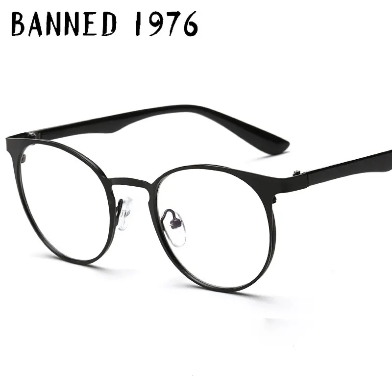 

BANNED 1976 anti blue light lens Brand Designer Prescription Eye Glasses Vintage Reading Eyeglasses Frame Glasses