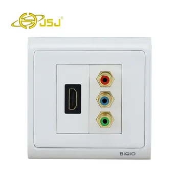 

JSJ N86-902 + 600 + 603 HDMI 2.0 3D + AV color socket plug-in multi-function wiring wall plug
