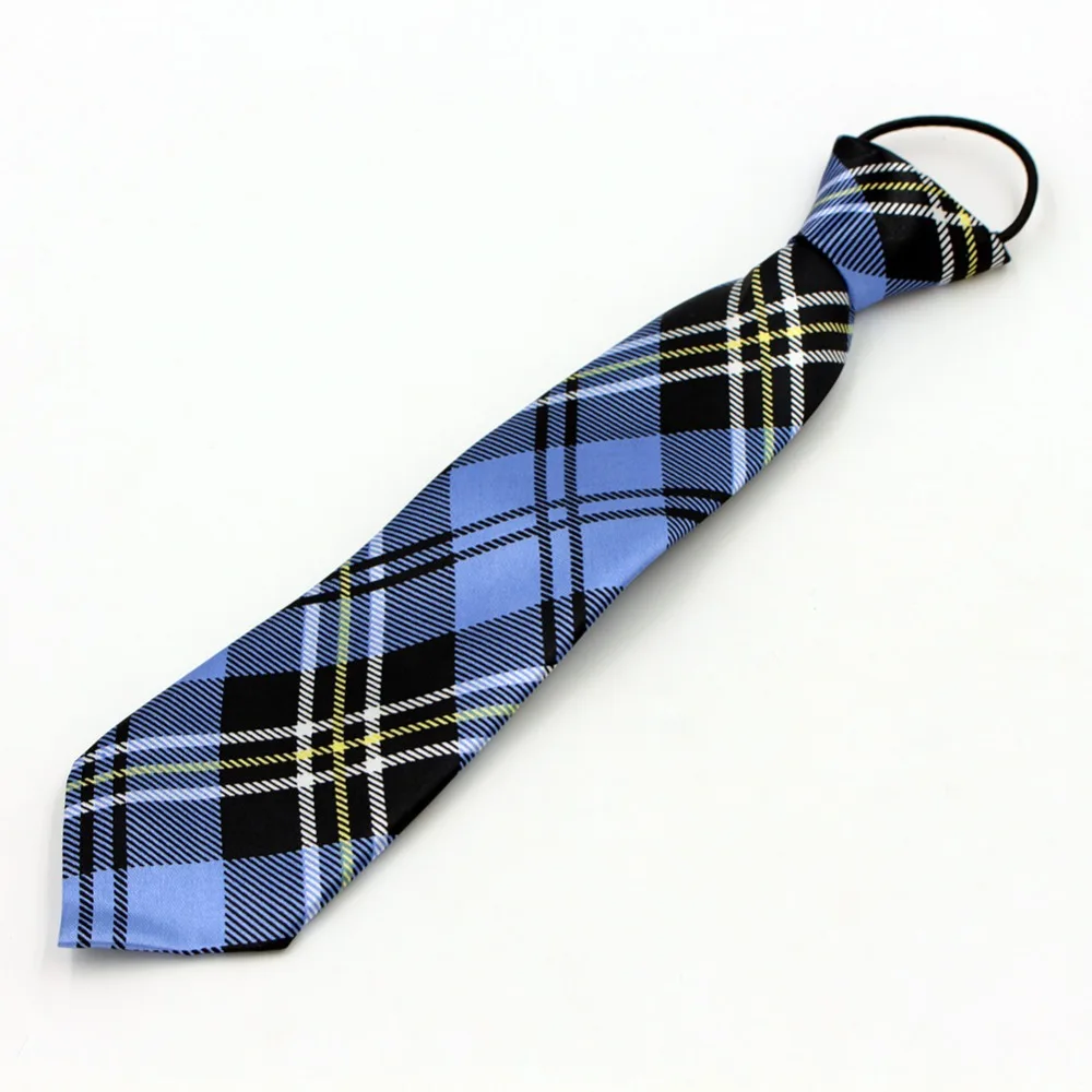 NAVY DARK BLUE NECK TIE Boys Girls Satin Pre-tied Elasticated School Uniform
