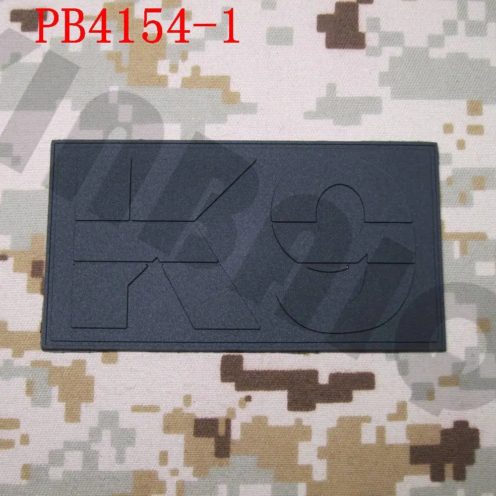 3D ПВХ патч K9 блок мораль тактических военных - Цвет: pb4154 all black