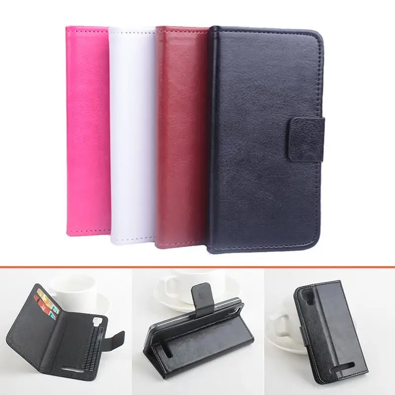 Luxury PU Leather Flip Cover Case for Explay Tornado Stand High Quality Book Card Slot Phone Cases | Мобильные телефоны и
