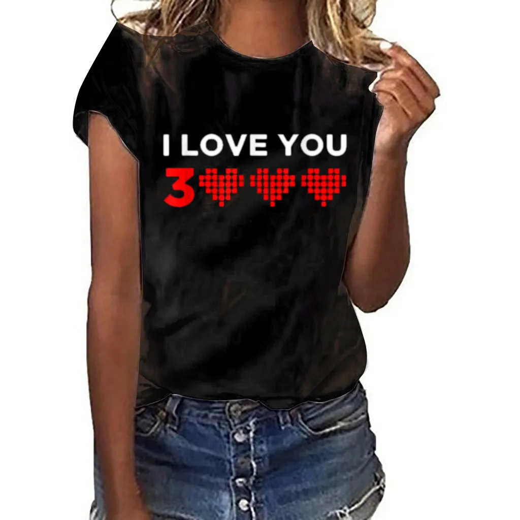 I Love You 3000 женская футболка с буквенным принтом Летний Повседневная коротким