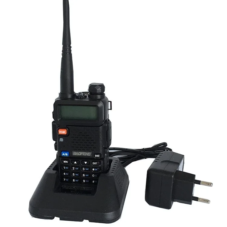 

Baofeng uv-5r walkie talkie uhf vhf radio de doble banda cb Radio 128CH VOX Linterna Dual Display FM Transmisor-Receptor pa