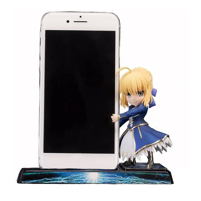 

JP Original Smartphone Stand Bishoujo Character Collection Fate Grand Order Saber Lancer Shielder Ruler Cute Pvc Action Figure
