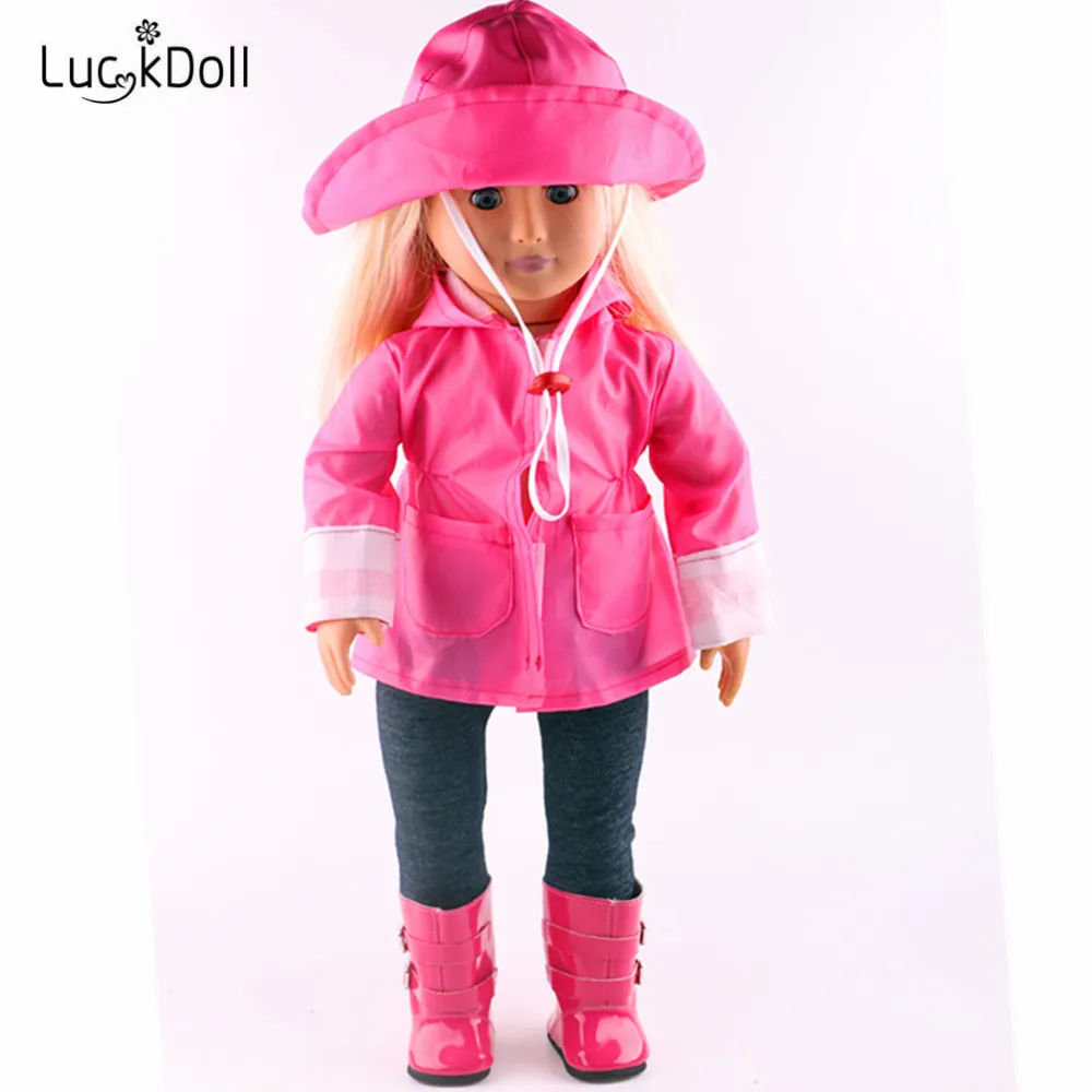 LUCKDOLL Rain Fit 18 дюймов Американский 43 см детская кукла одежда аксессуары, игрушки для девочек, поколение, подарок на день рождения( только одежды - Цвет: B890