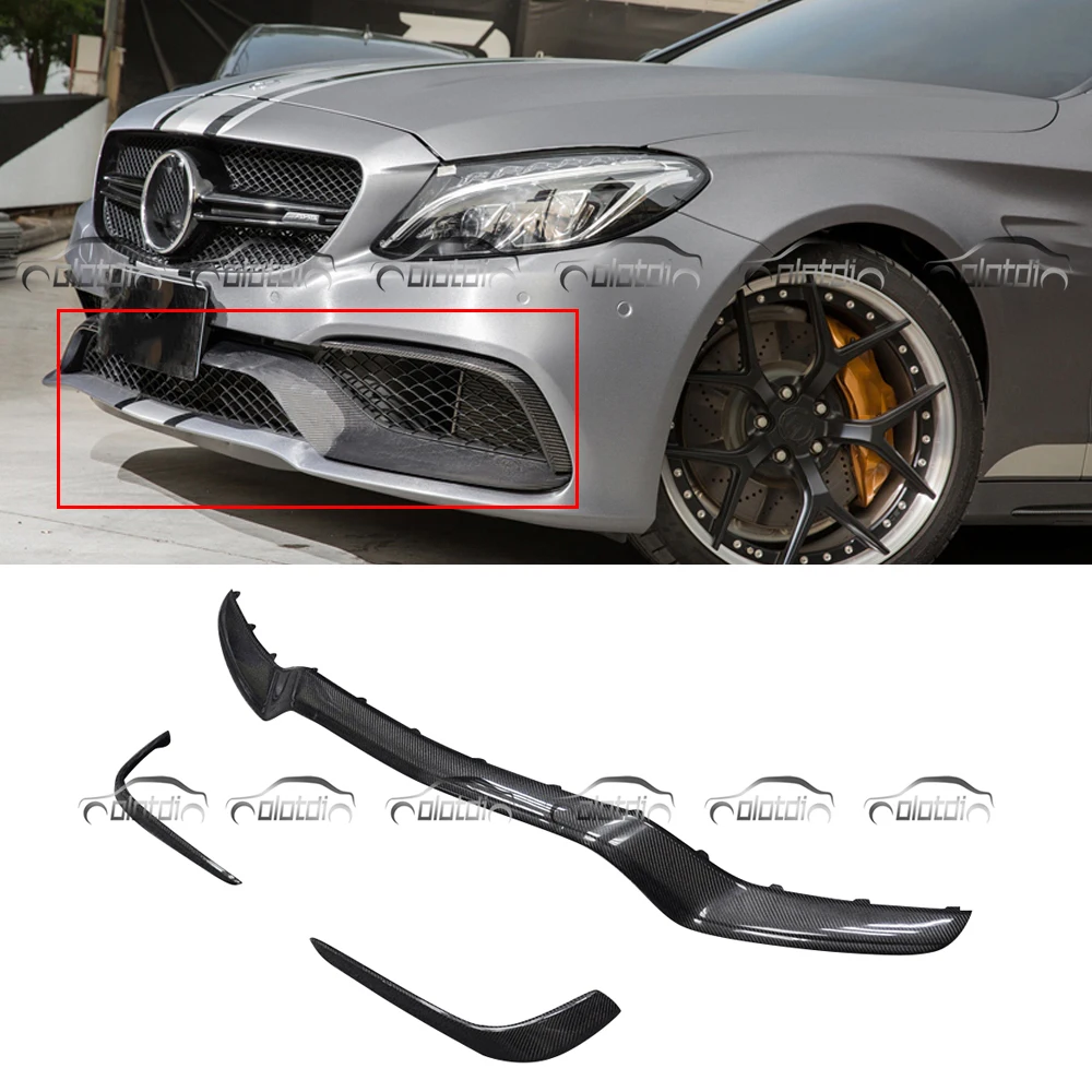 Front Bumper Lip + Splitter Body Kits for Mercedes Benz W205 C63 2 & 4
