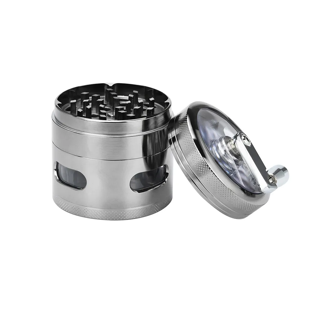 

4-layer 61mm Metal Herb & Spice Mills Tobacco Grinder Spice Graters Cursher