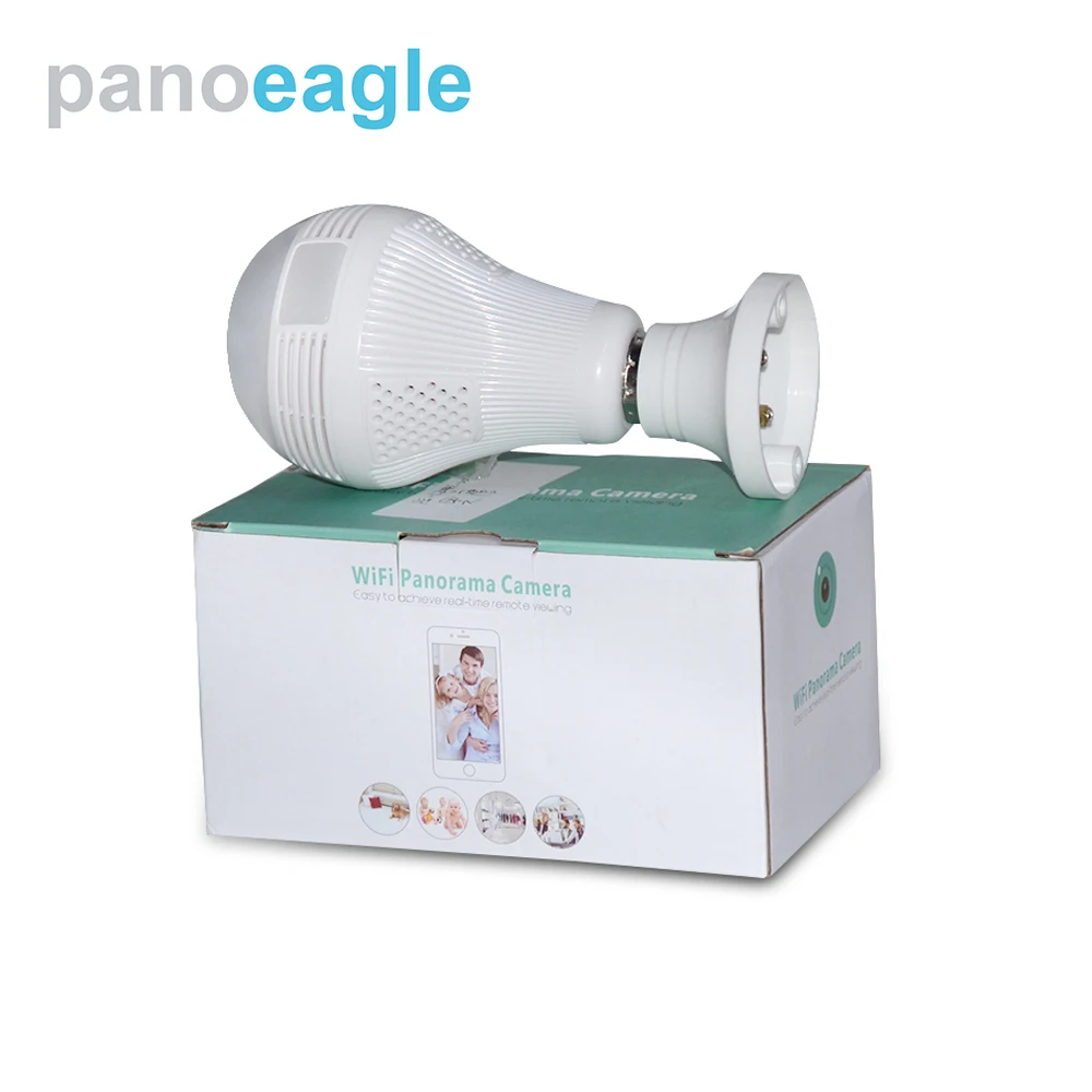 Panoeagle лампа Беспроводной IP Камера Wi Fi 960 P 1080 панорамный Fisheye Главная безопасности