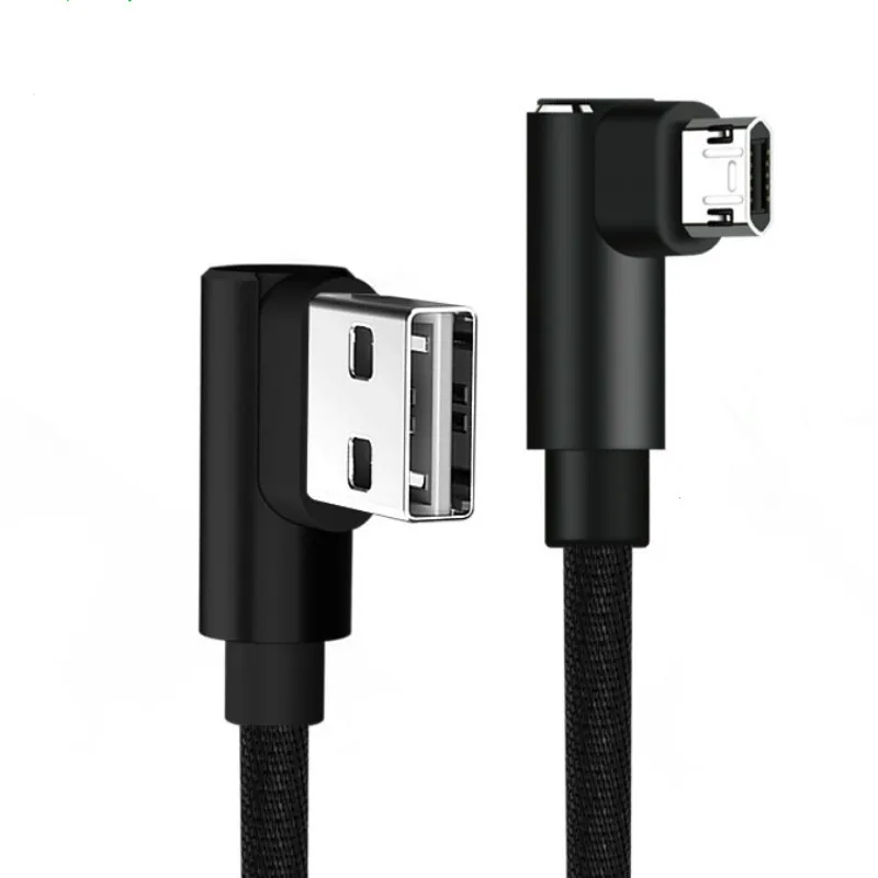 Двусторонний кабель Micro USB плетеный сетчатый для быстрой зарядки телефонов Samsung