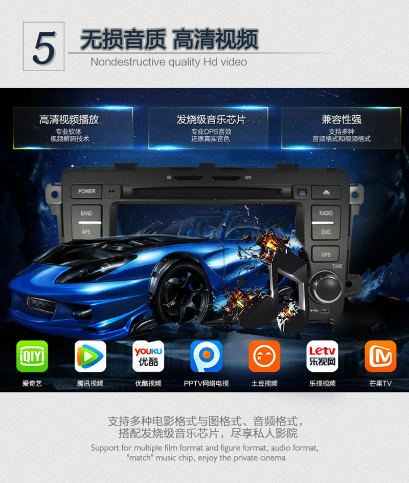 Excellent 7" Android Car DVD Player with BT GPS WIFI Canbus,audio Radio stereo,Car PC/multimedia for MAZDA cx-9 2012 2013 2014 2015 2016 15