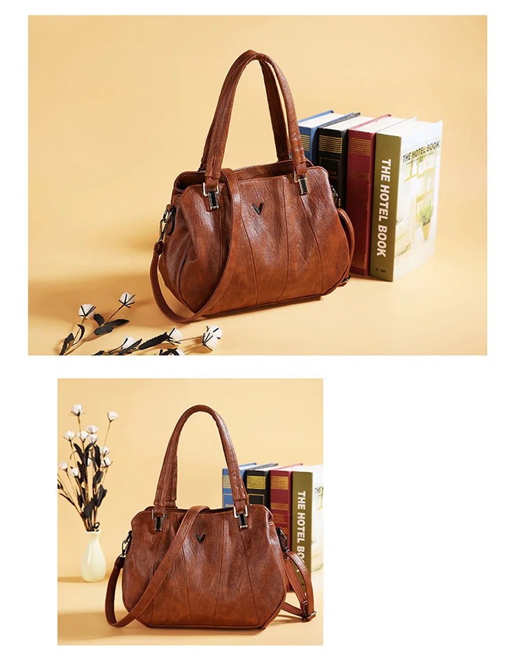 ombro de couro de luxo moda casual lady tote