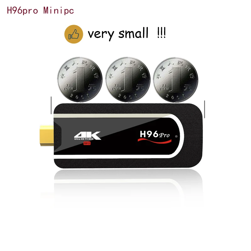  New H96Pro-H2 Mini PC 2.4G 5G Wifi TV Stick Amlogic S912 Octa Core Android 7.1 2GB 16GB BT4.0 1080P