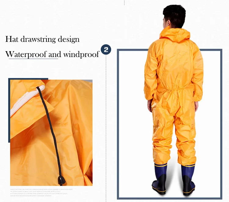 Men Waterproof Overalls Hooded Rain Coveralls Work Clothing Dust-proof Paint Spray Male Raincoat Workwear Safety Suits M-XXXL (6)