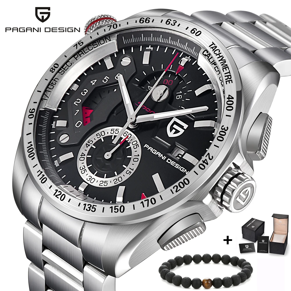 Billige PAGANI DESIGN Kreative Quarz Männer Uhr Stainess Stahl Chronograph Army Military Sport Uhr Männer Relogio Masculino Reloj Hombre