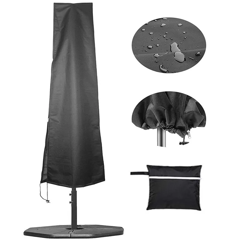 Large Size Black Oxford Garden Patio Parasol Sun Umbrella Cover Banana