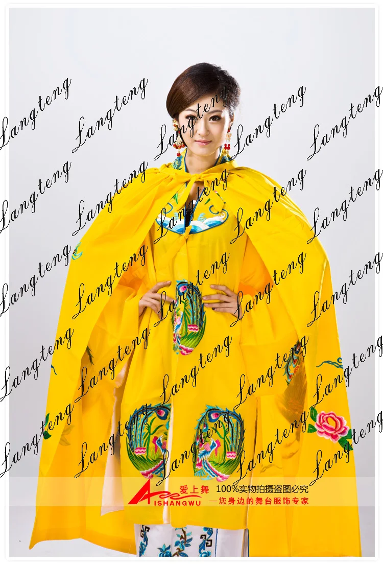 New Chinese Ancient Clothing Mantissas Costume Female Embroidered Cloak Performance Wear