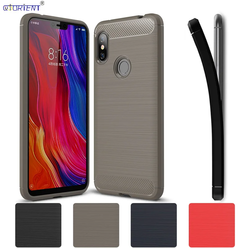 cheap Xiaomi Redmi Note 6 Pro Carbon Fiber Case Xiomi Red Mi Note 6 Bumper Cover Xaomi Redmi Note 6Pro Silicone Soft TPU Funda Coque