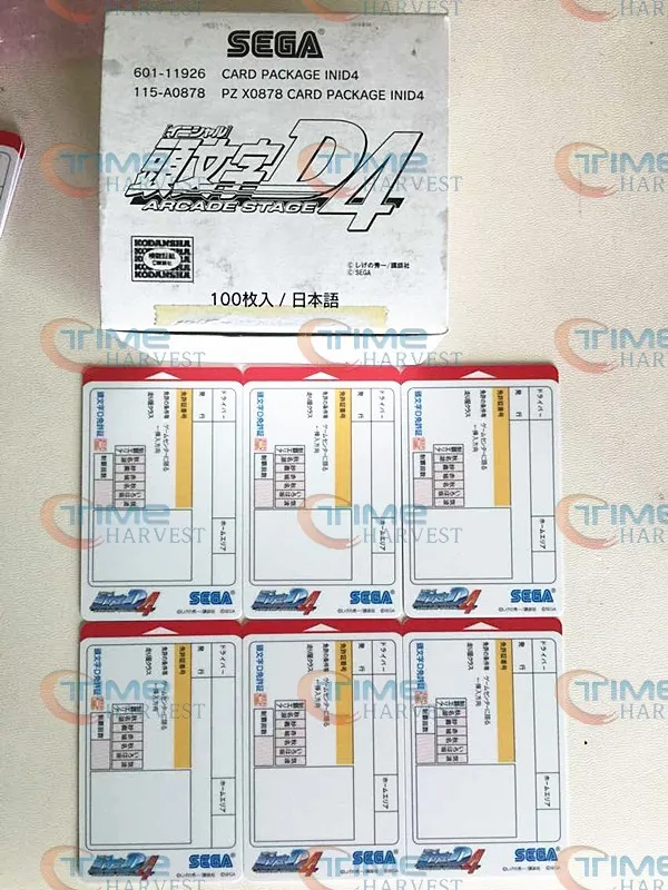 

100 pcs Original Initial D4 memory card for Initial D4 car racing game machine arcade car game machine accessories parts cards