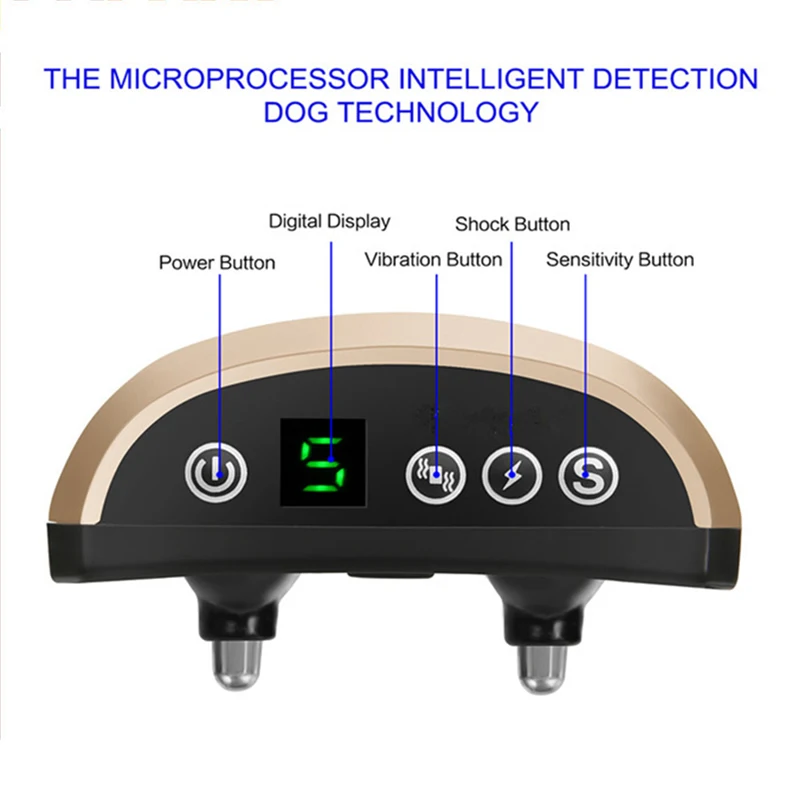 Electronic Automatic Dog Training Collars Stop Barking Collar With LED Digital Display Vibration Charging Electric Shock Collars5