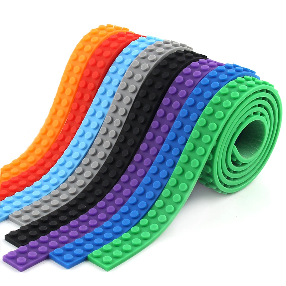 

1.6*92 cm Dots Base Plate for Bricks Board DIY Building Blocks Parts Compatible LegoING Toys for Children Plastic Loops Blocks