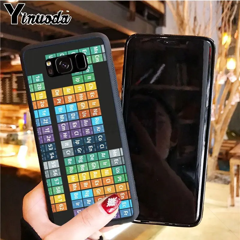 Yinuoda عنصري تصميم الجدول الدوري الفاخرة الراقية الهاتف حالة ل samsung galaxy s8plus s9plus s7 s6 edge plus note8 حالة