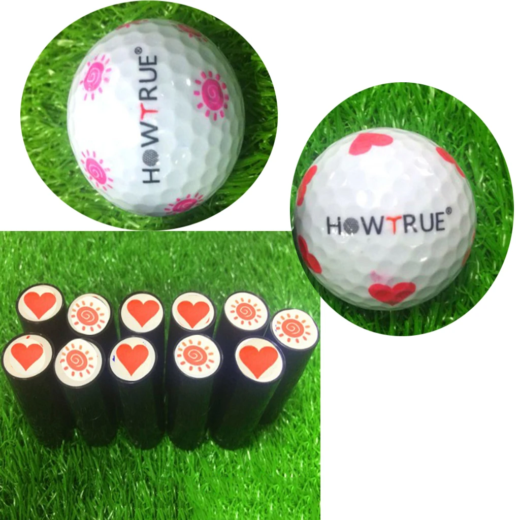 Plastic + Silicone Golf Ball Stamper Stamp Seal Impression Marker Print Gift Prize for Golfer