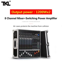 TKL PH2400 8 1200W Power Amplifier DJ Mixer Support USB Bluetooth Song Playing Professional Stage Performance Airbox Set