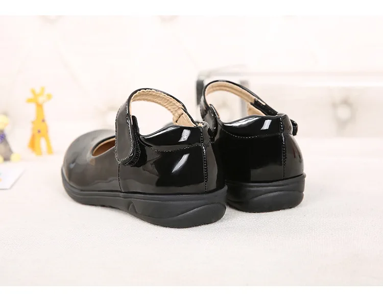 ULKNN Girls Shoes Black and White Children Show Out Spring and Autumn Flats Princess Dress Shoes Kids School Single Shoes comfortable sandals child