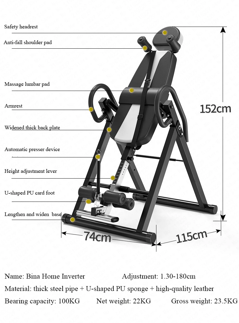 Высокое качество безопаснее Интегрированное Оборудование для фитнеса Инверсия Стол назад Носилки машина для обезболивания терапия регулируемая высота