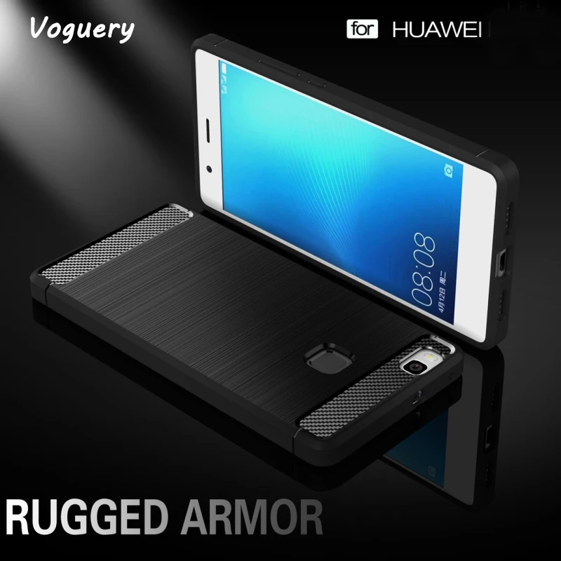 

Voguery Brand Rugged Armor Cover for Huawei Mate 9 Case / Mate 8 Cases Brush Cover Silicone TPU Mobile Phone Shell Fundas Coque