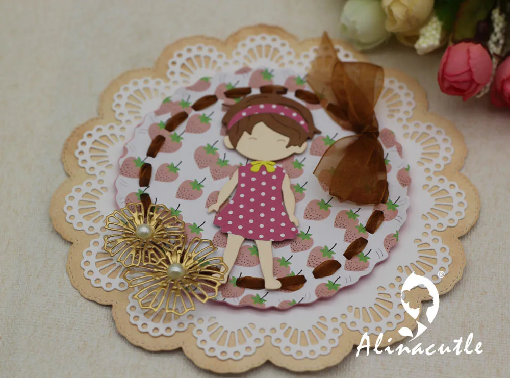 Высечки для резки металла 6 шт стежка doily круг цветок кружева круглый скрапбук